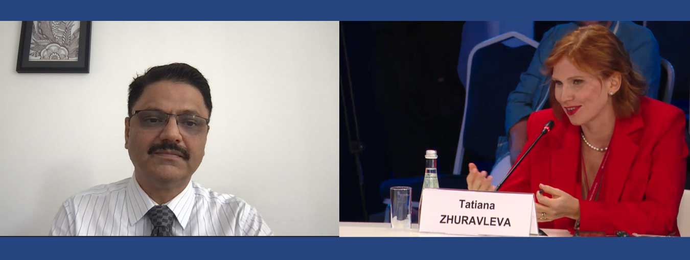 Dr. Vipin Kumar, Chief Scientist NIF, advocating for collaborative innovation at the 27th SPIEF to strengthen BRICS cooperation