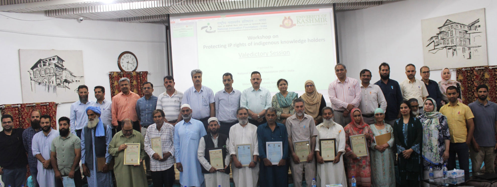 Patents awarded to indigenous herbal healers during workshop held at the University of Kashmir, championing the protection of traditional knowledge