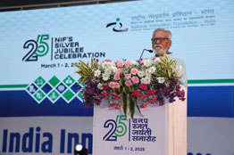 Prof. Anil Gupta, Founder of SRISTI, GIAN and NIF addressing the audience