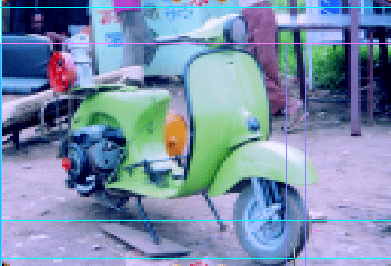 Two-wheeler based mobile spray painting device - Photo