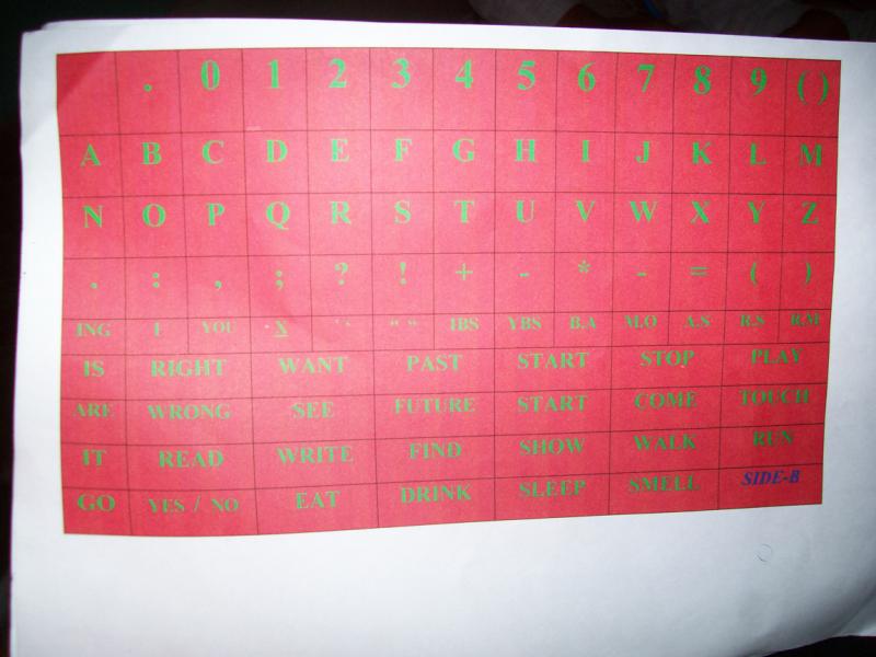 Communication board for the deaf and the dumb - Photo