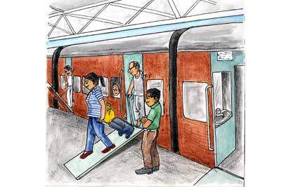 Drawbridge door for trains - Photo