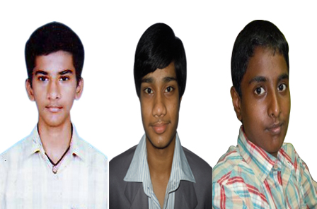 volunteer Vignesh R, Manoj Kumar, Raghav Simhan