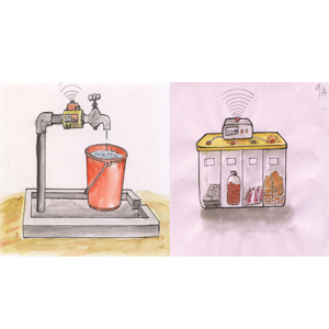 Placed on a medicine box to give a reminder to take medicine and on taps to prevent water wastage - Photo