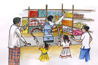 Paan delivery and processing machine - Photo