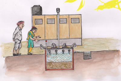 Image of Septic tank level and pressure indicator
