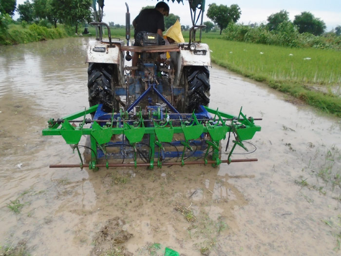 Image of Tractor Operated Paddy Transplanter