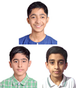 volunteer Anudh Mishra, Avnith Mishra, Kaustubh Bharadwaj