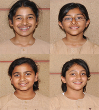volunteer Riya Kothari, Nimran Kang, Kaamya Sharma & Mehr S. Mehta