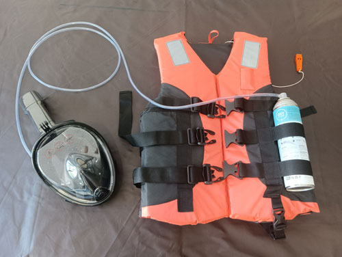 Image of Life Jacket with an Oxygen Mask