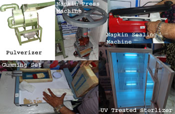 Low Cost Sanitary Napkin Making Machine - Photo