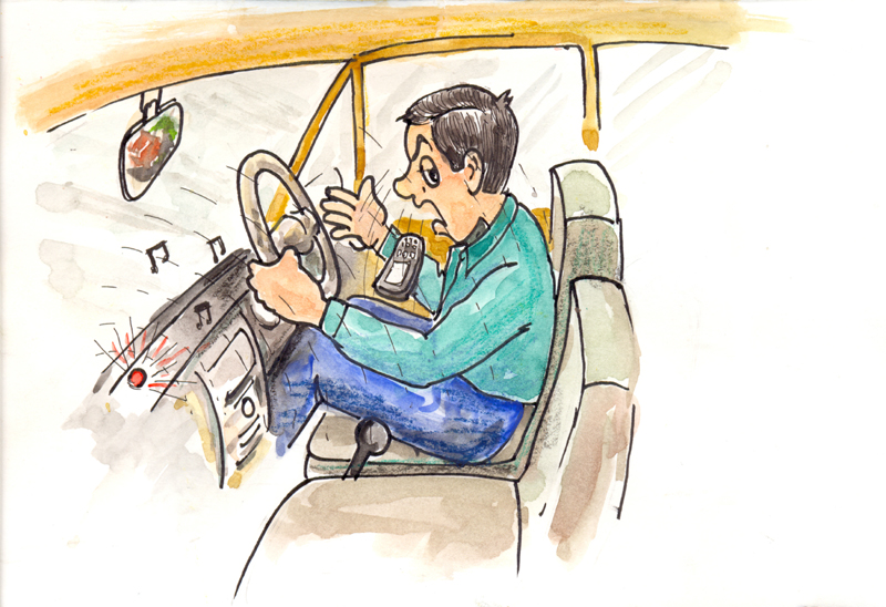 Image of System to prevent people from using mobile phones while driving
