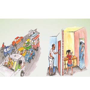 Preventing people from using mobile while driving and door bell with visitor codes - Photo