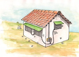 Mosquito net with mild electric shock - Photo