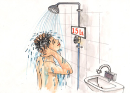 Saving water through usage monitor - Photo