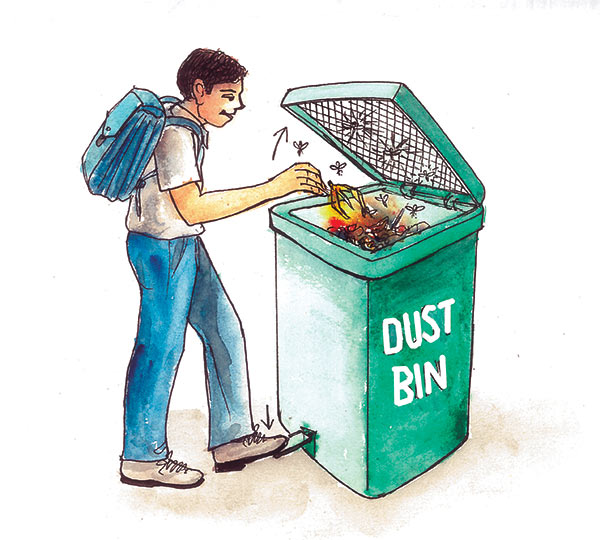 Image of Insect killing dustbin