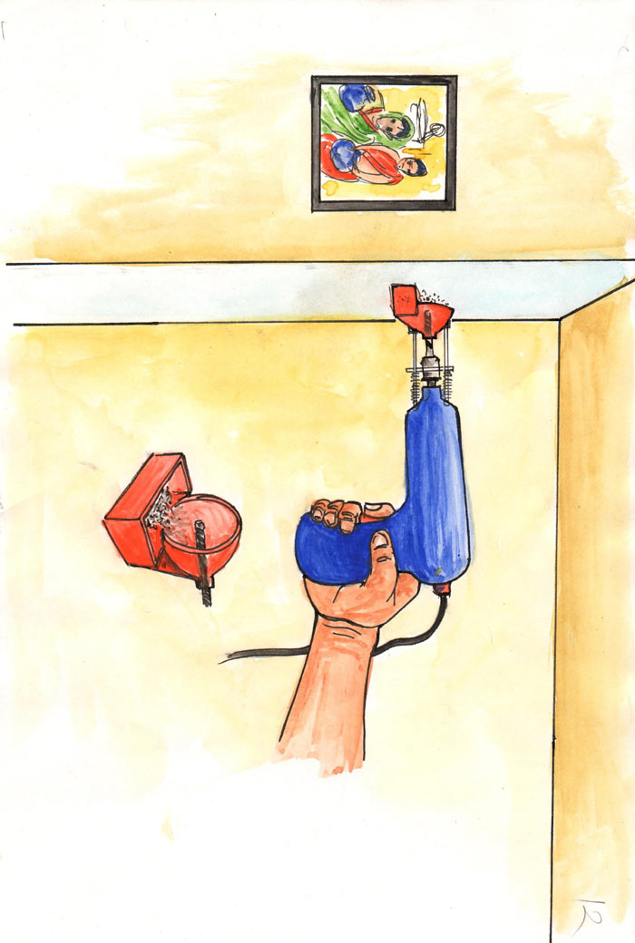 Image of Dust collecting attachment for drill machine